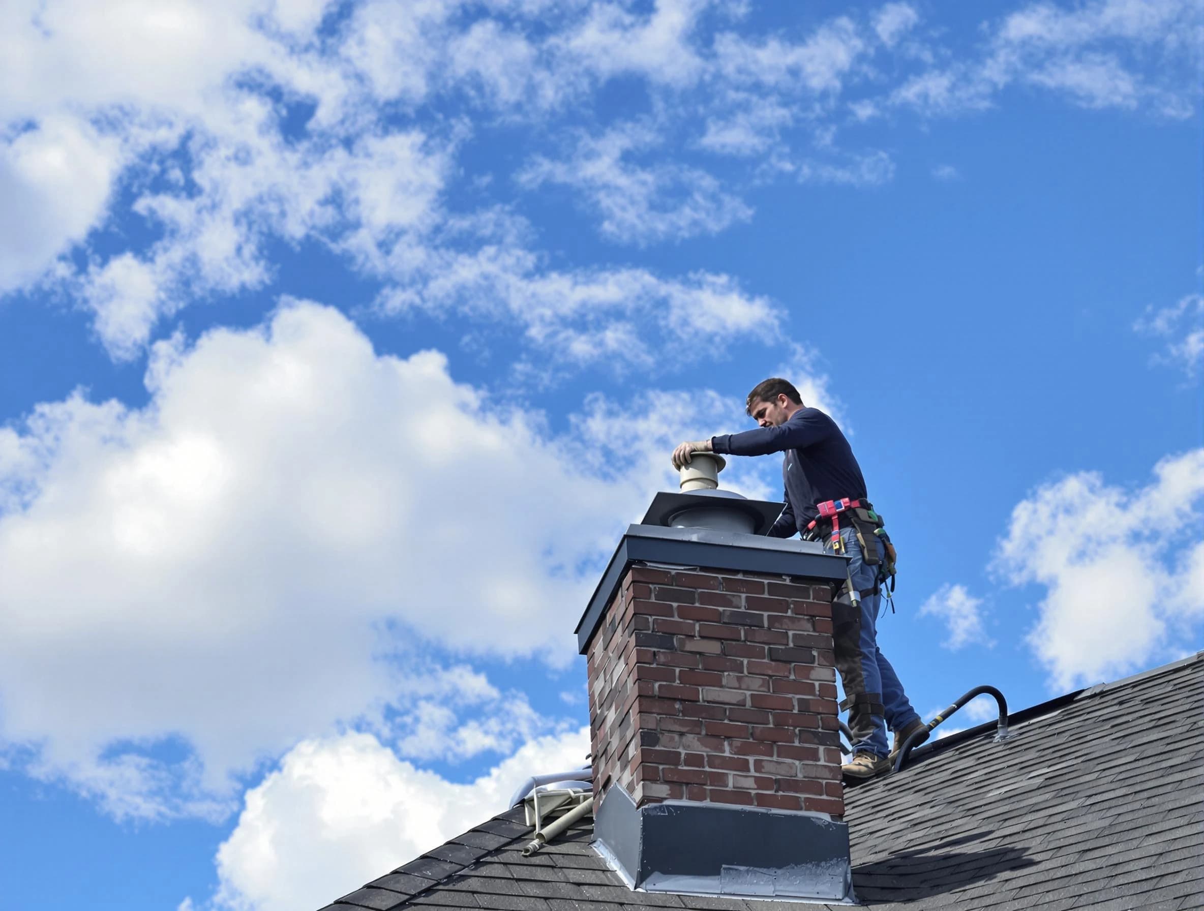 Christiana Chimney Sweep installing a sturdy chimney cap in Christiana, TN
