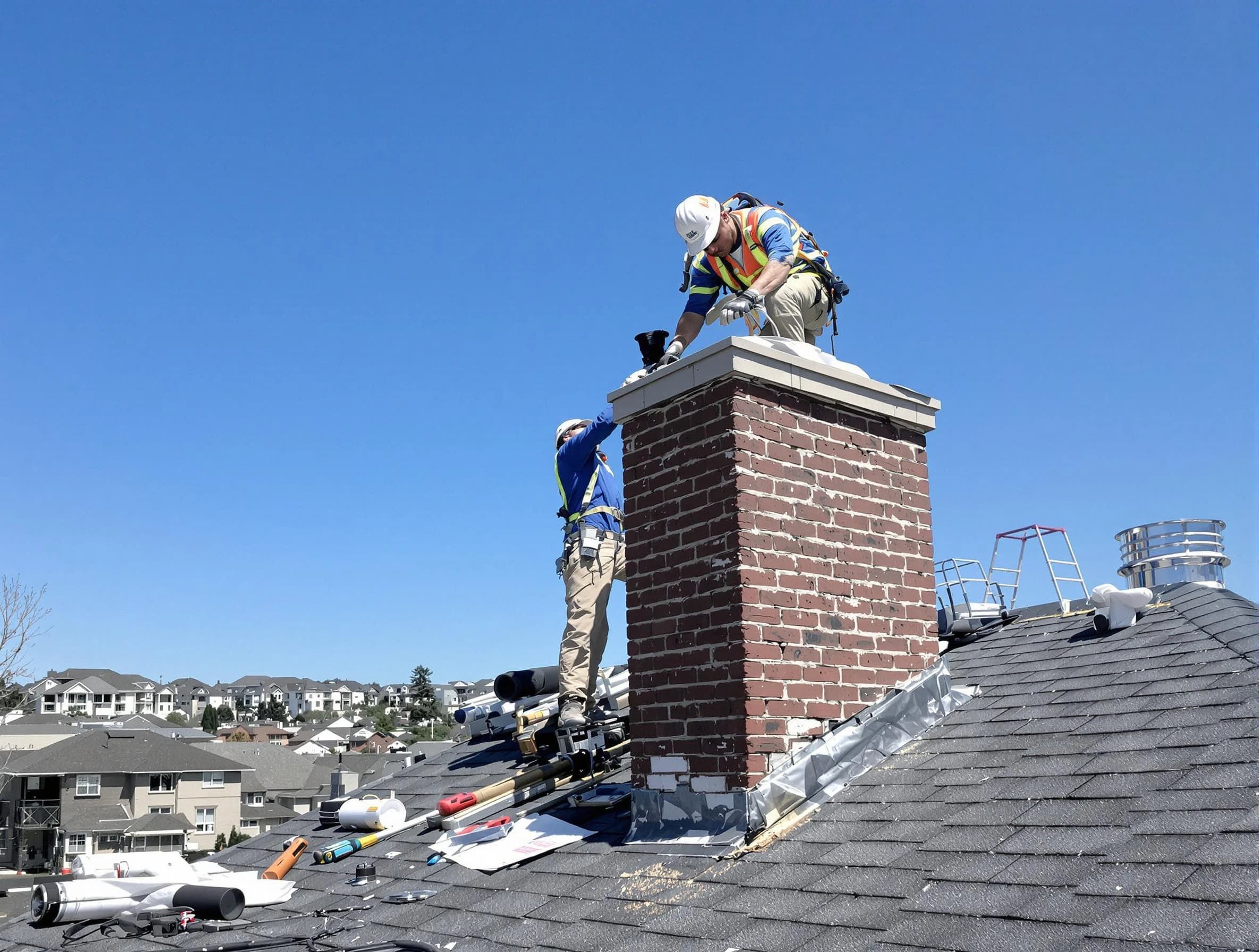 Christiana Chimney Sweep repairing a chimney crown in Christiana, TN