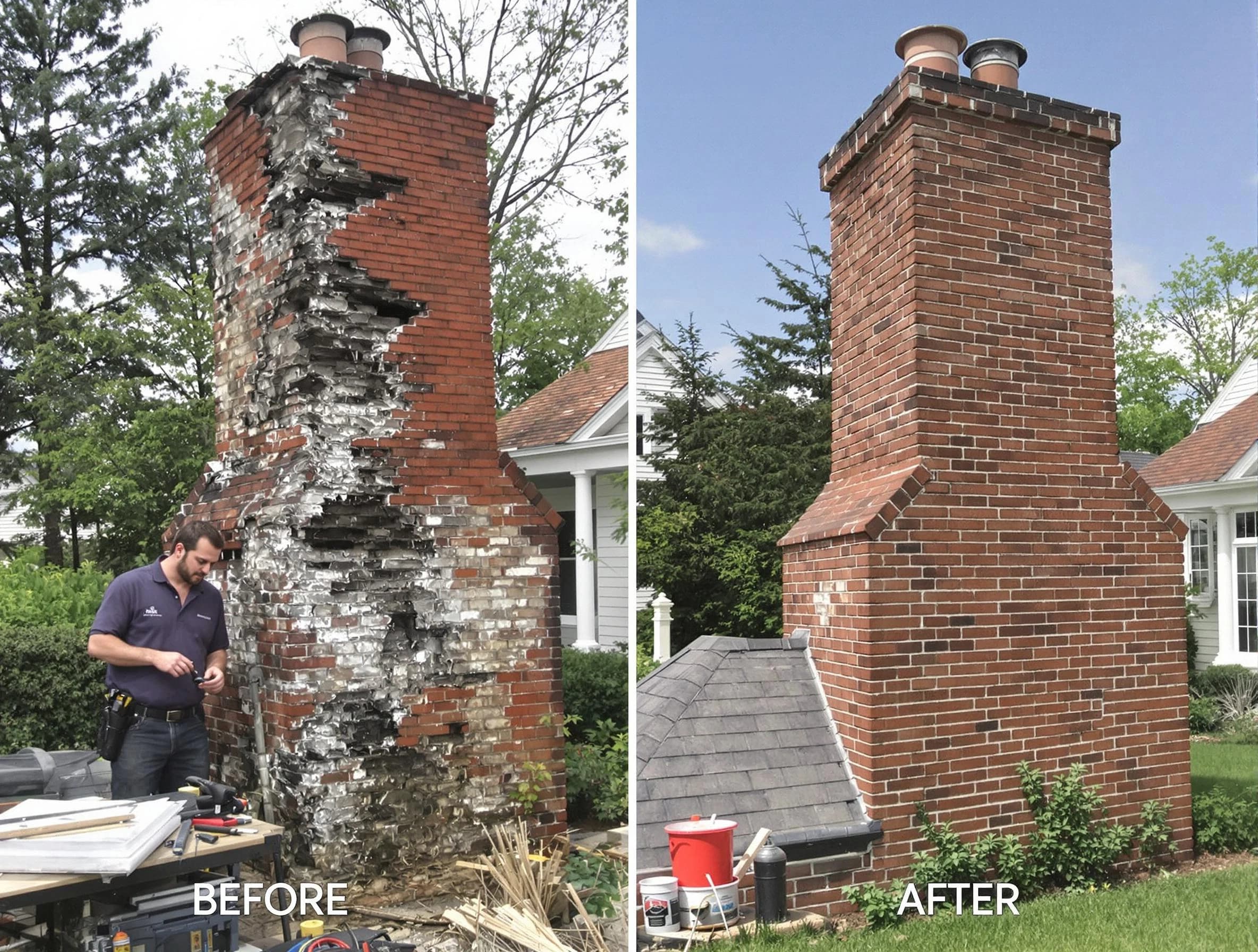 Christiana Chimney Sweep performing a full chimney restoration in Christiana, TN