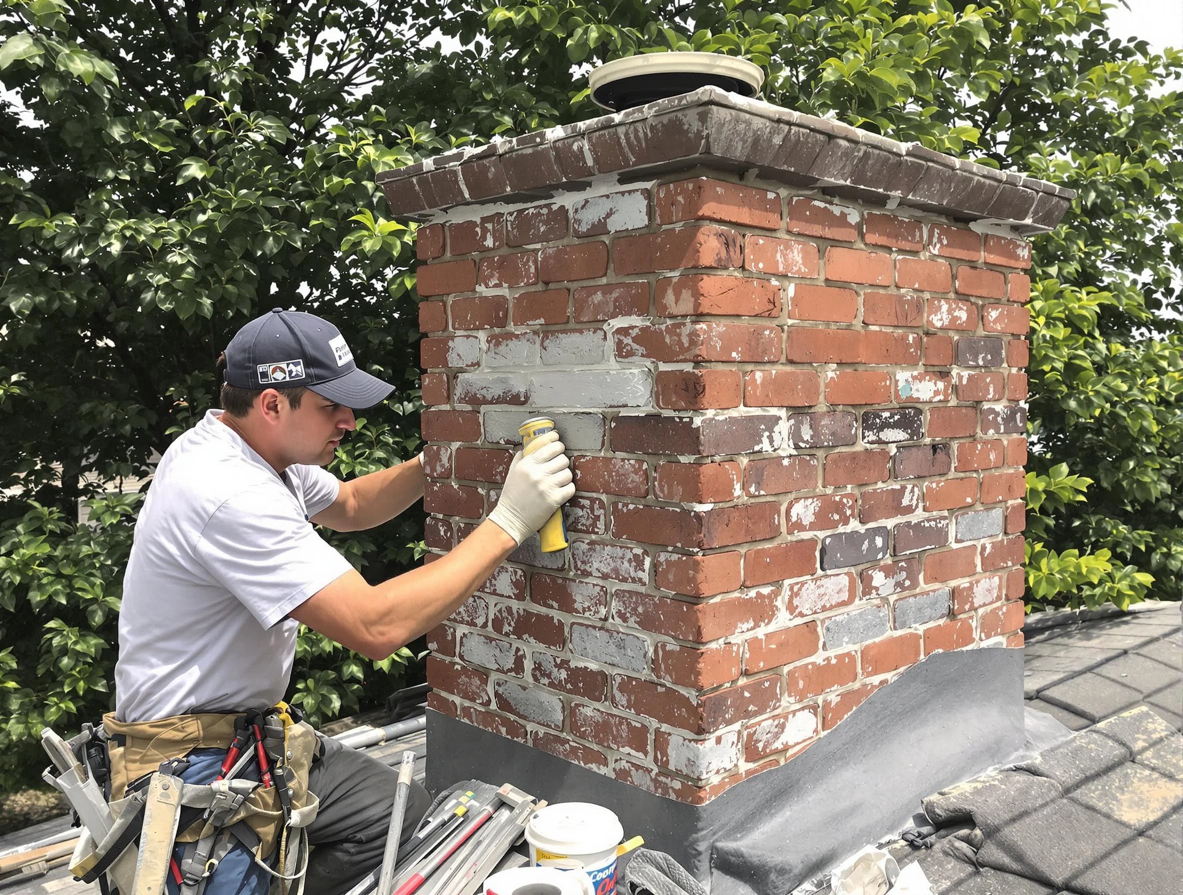 Christiana Chimney Sweep restoring an aging chimney in Christiana, TN