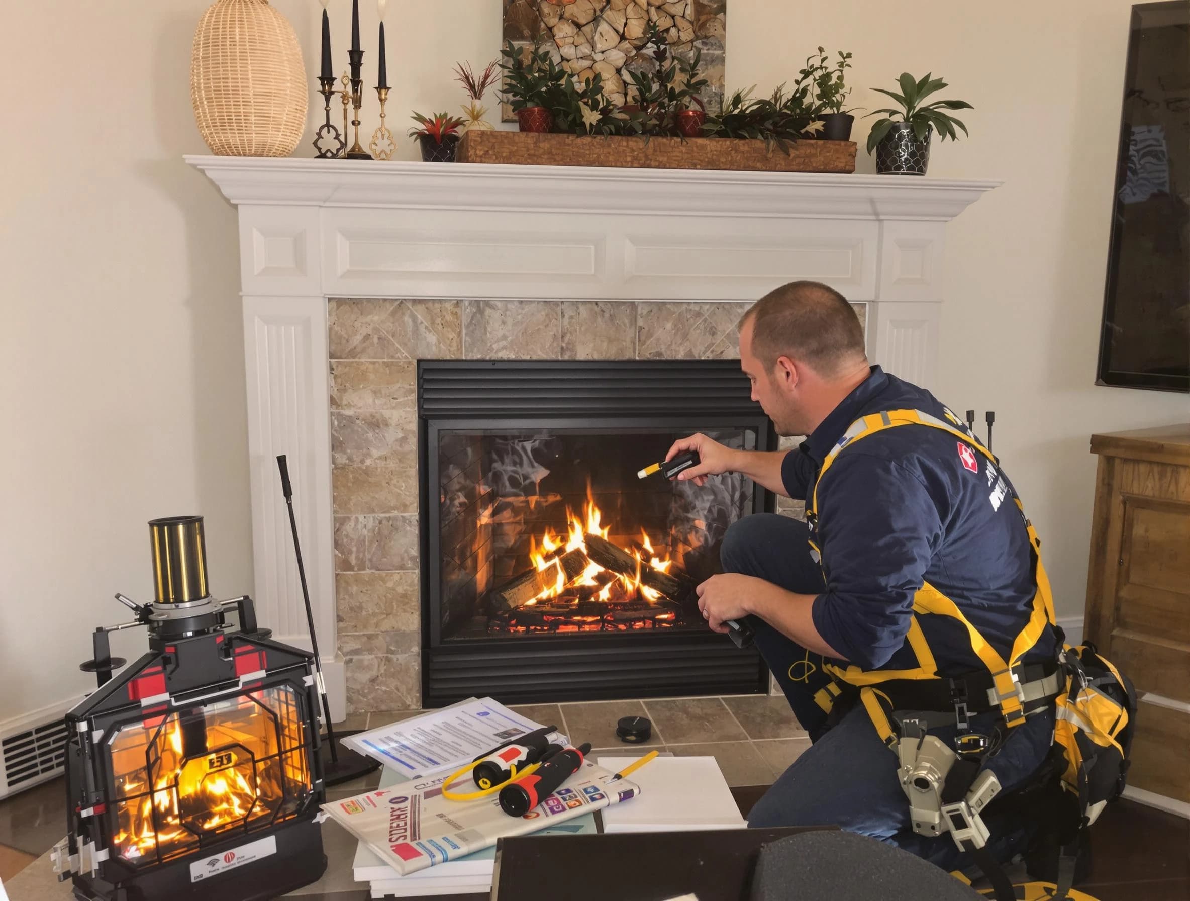 Safety-focused fireplace inspection by Christiana Chimney Sweep in Christiana, TN