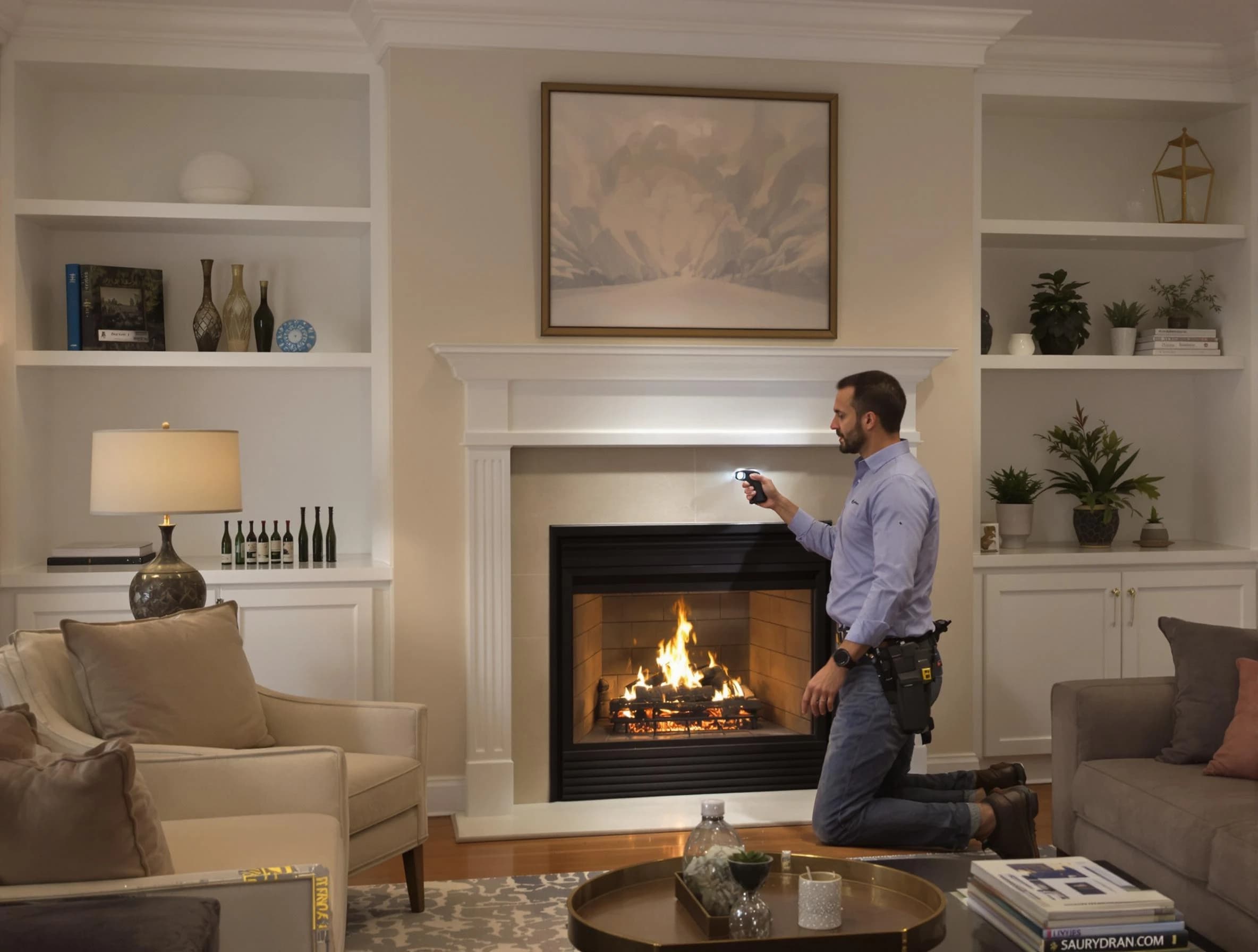 Christiana Chimney Sweep conducting a fireplace safety inspection in Christiana, TN