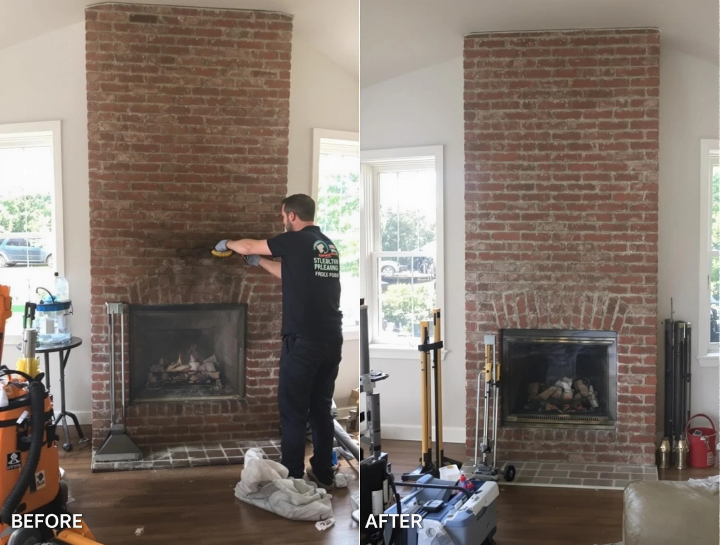 Finished chimney sweeping service by Christiana Chimney Sweep in Christiana, TN