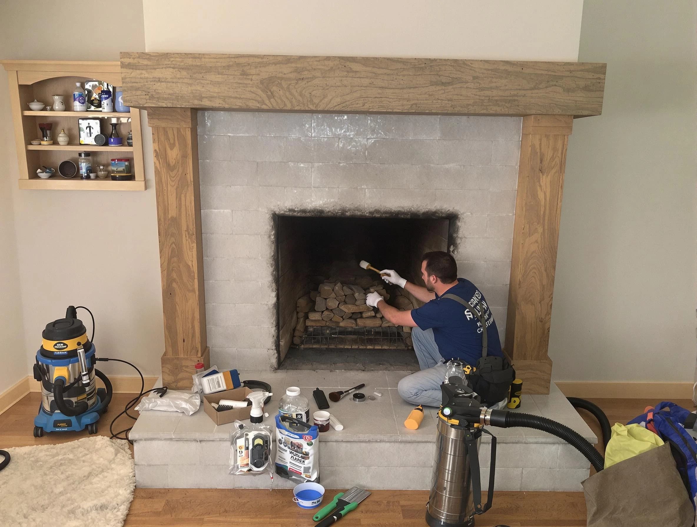 Detailed creosote removal process by Christiana Chimney Sweep in Christiana, TN