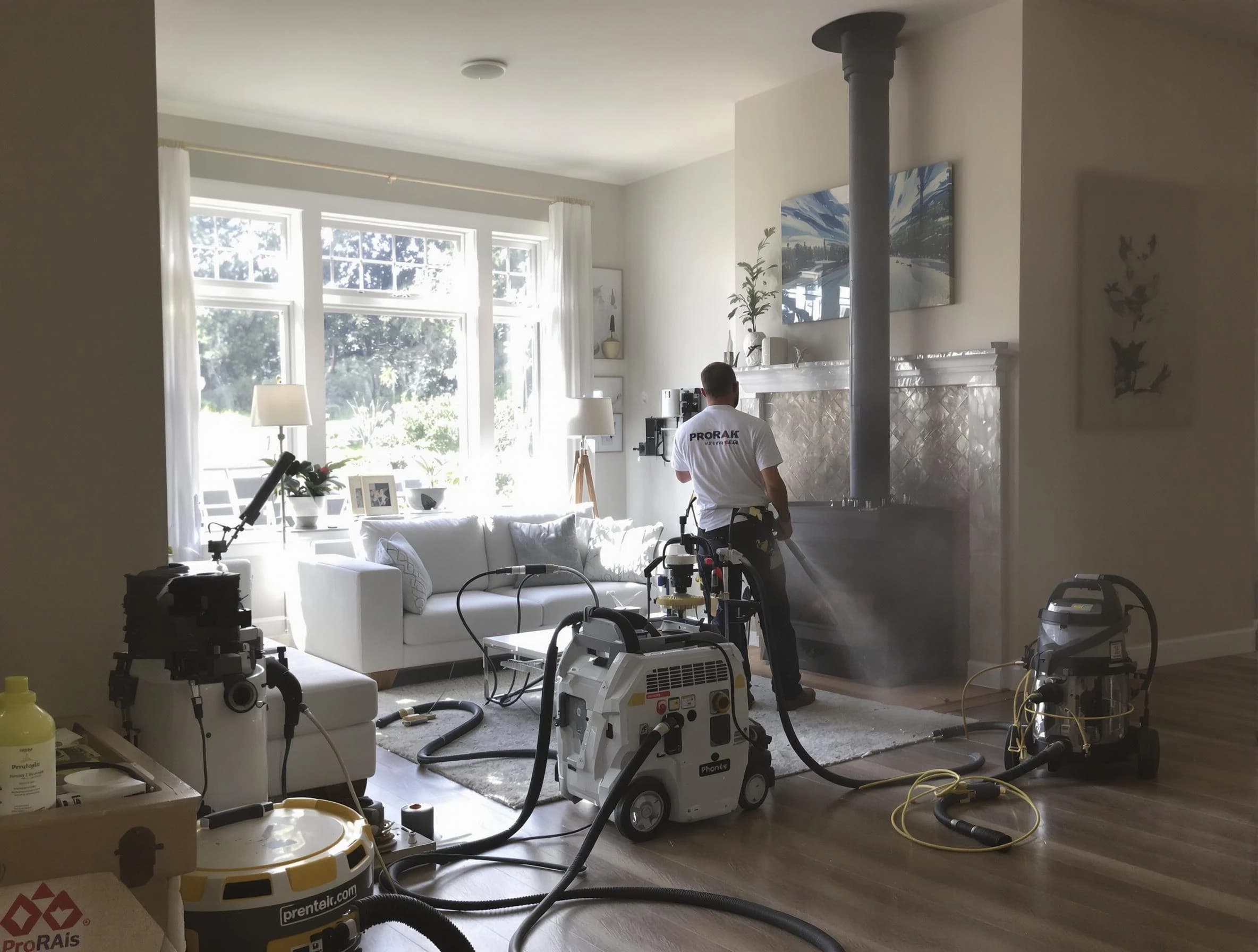 Soot removal service by Christiana Chimney Sweep for a fireplace in Christiana, TN