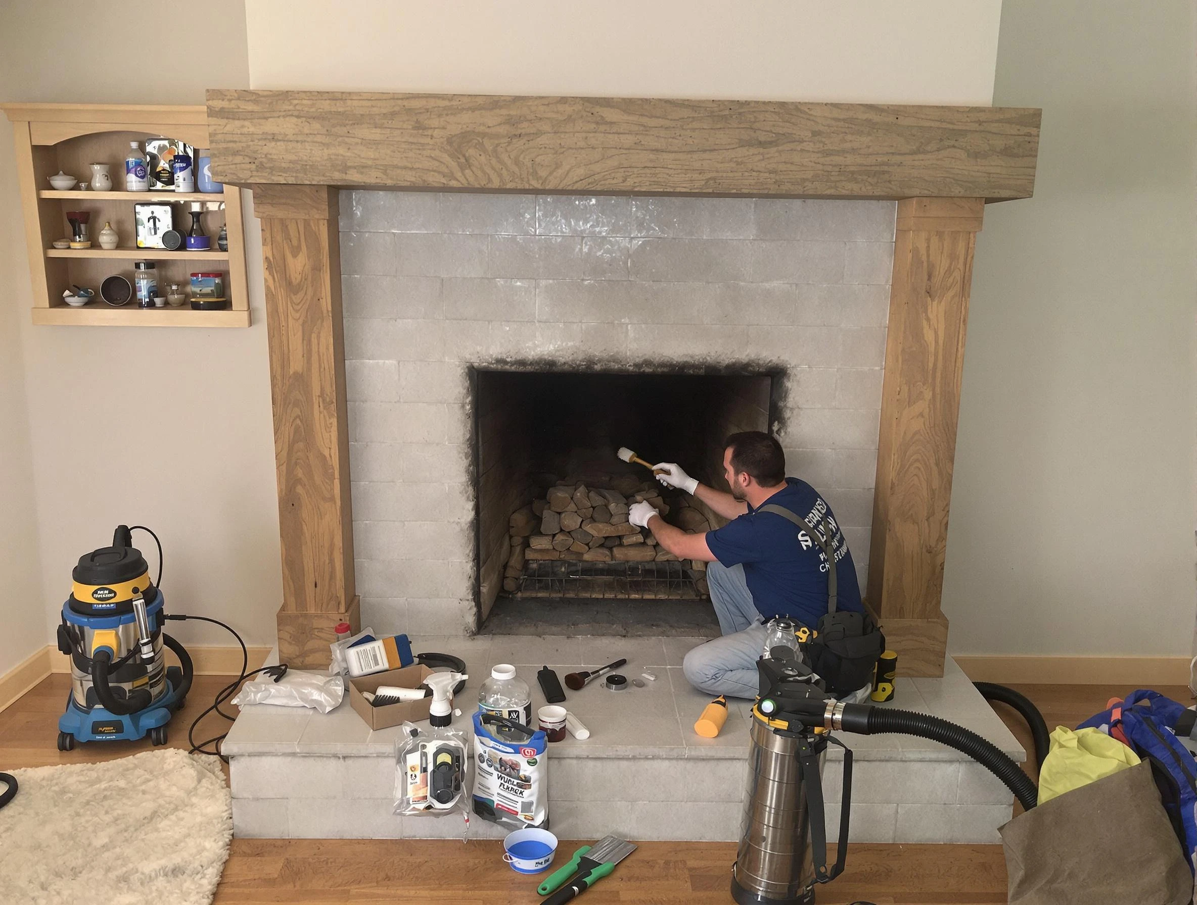 Detailed creosote removal process by Christiana Chimney Sweep in Christiana, TN