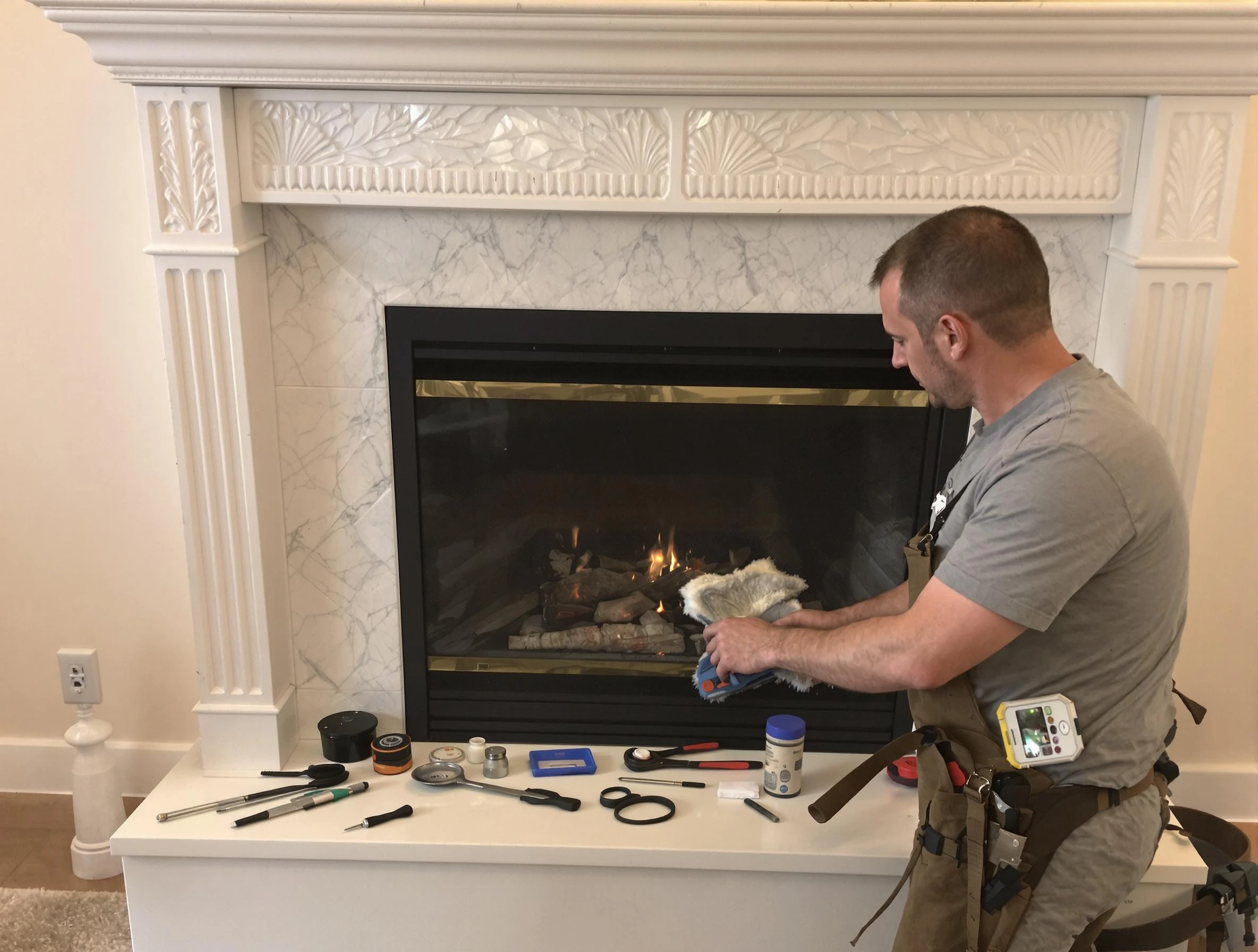 Christiana Chimney Sweep performing fireplace maintenance in Christiana, TN