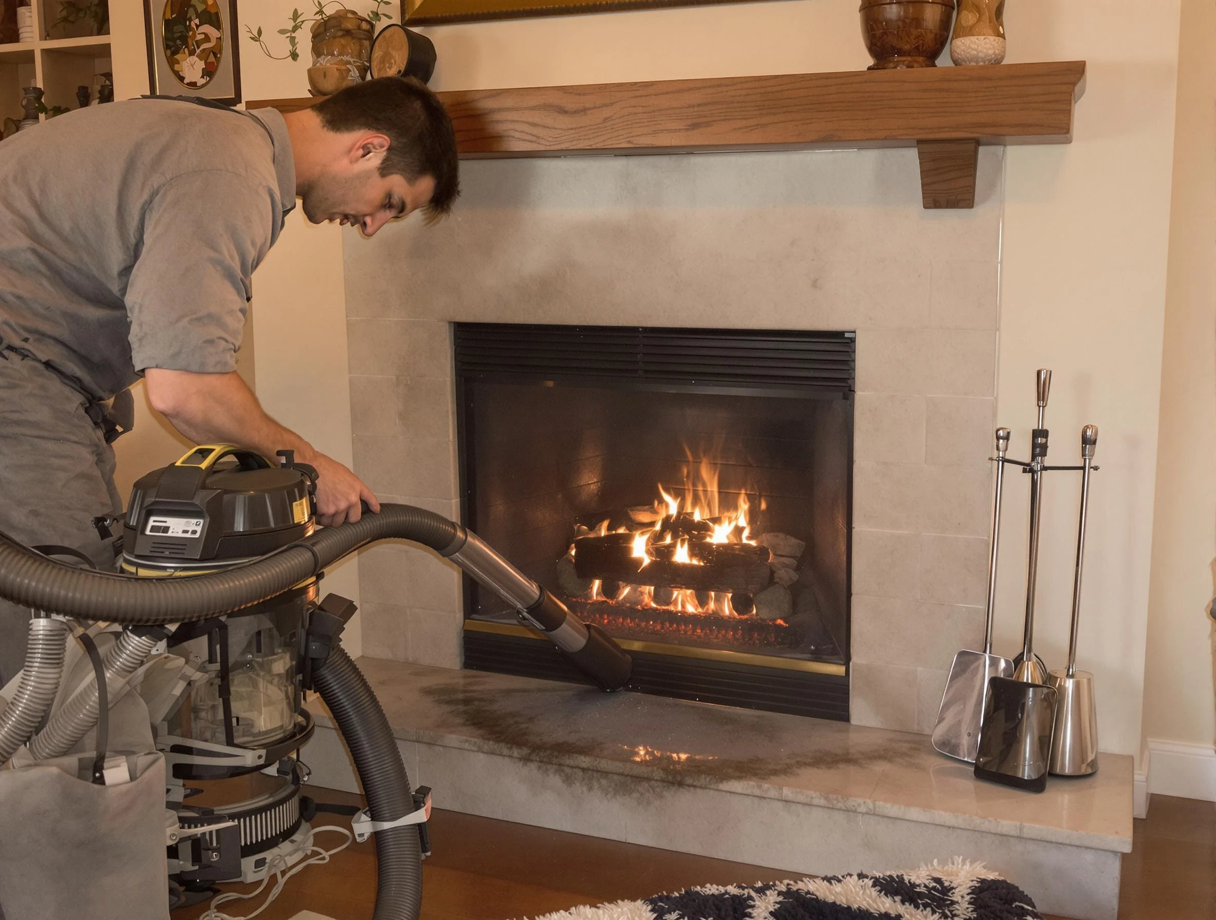 Routine fireplace upkeep by Christiana Chimney Sweep in Christiana, TN